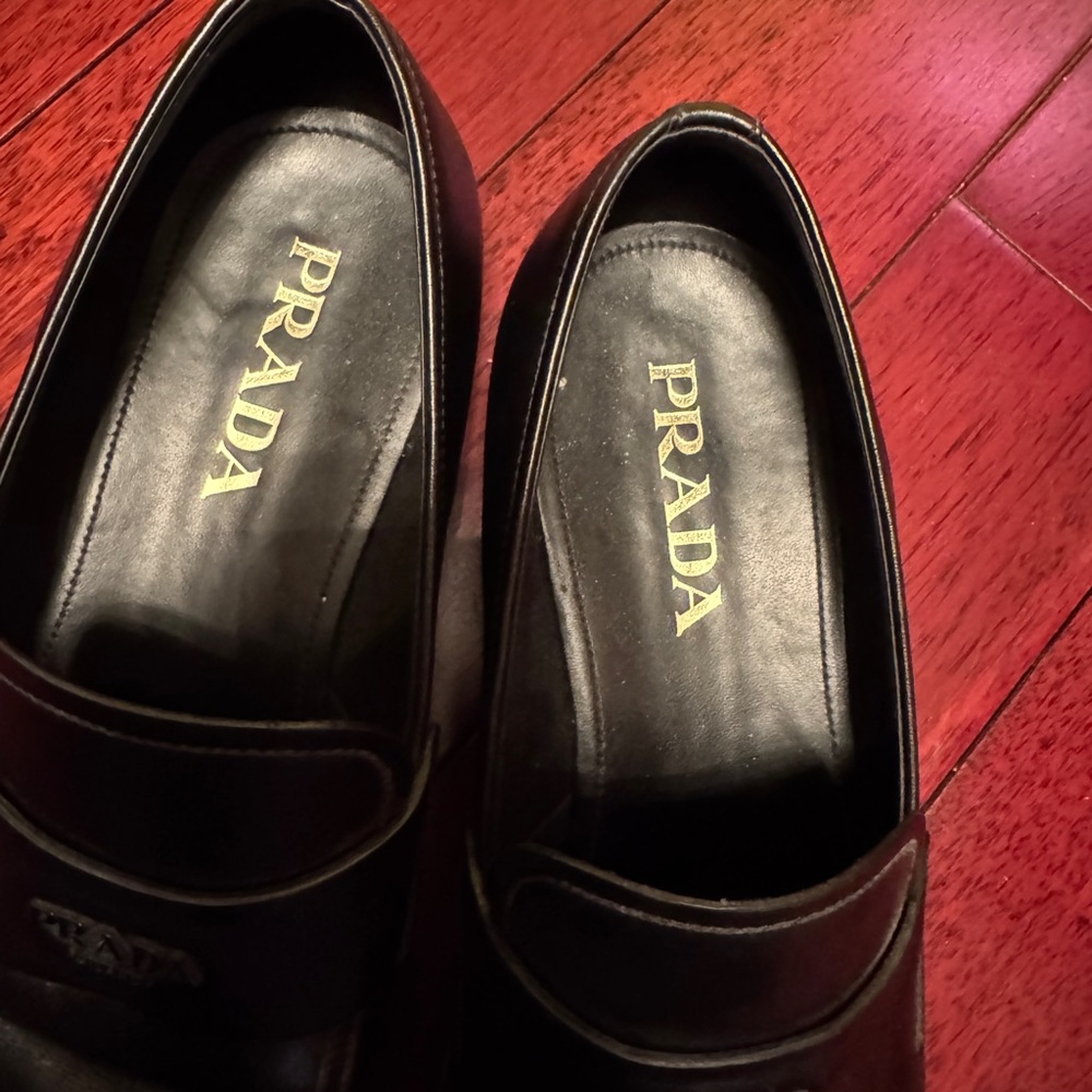 Prada Men's Black Leather Loafers - Picture 2 of 7